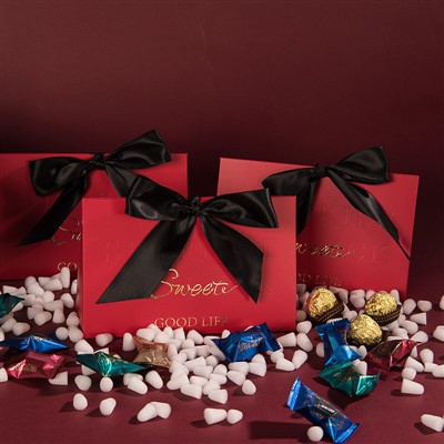 صندوق هدايا مثلث، القوس، صندوق حلوى عيد الميلاد، حفل زفاف، صندوق حلوى الفرح البسيط